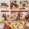 Total 13.2 Ft 40 Led Lighted Christmas Garland Battery Operated with Red Berry Bells Pine Needles for Home Fireplace Mantel Lighted Garland Decor